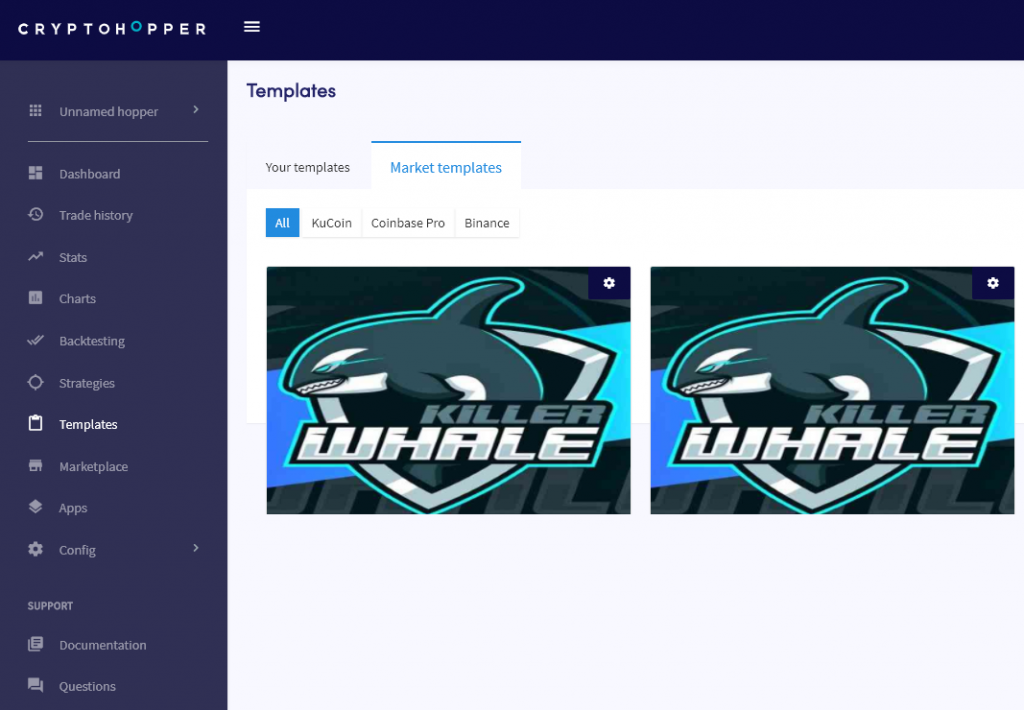 killer whale template strategies for cryptohopper