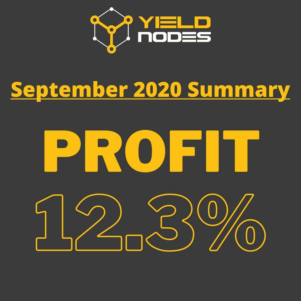 yieldnodes pays out 12.3% profit in September