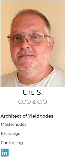 Urs S. is the architect of the Yieldnodes Masternode Network